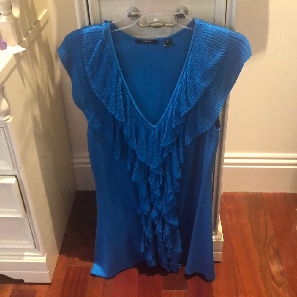 Bright blue dress by Mosca